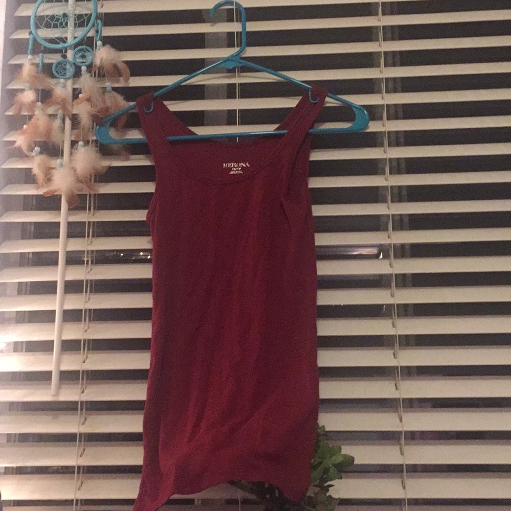 Dark red tank top